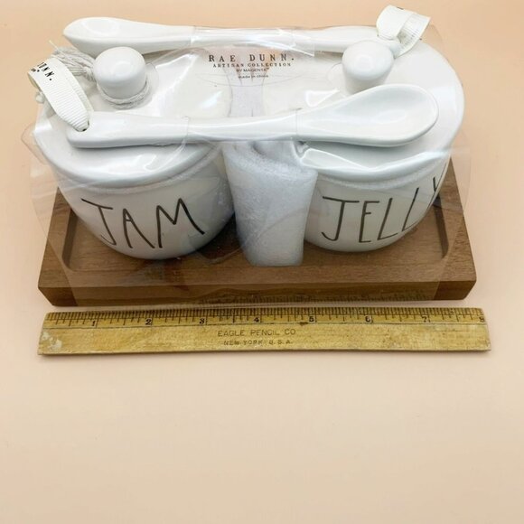 Rae Dunn Jam & Jelly Jar Set New - Picture 7 of 10